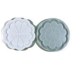 Flower Serving Tray DIY Silicone Molds, Resin Casting Molds, for UV Resin, Epoxy Resin Craft Making, WhiteSmoke, 184x18mm, Inner Diameter: 180mm(DIY-G109-04B)