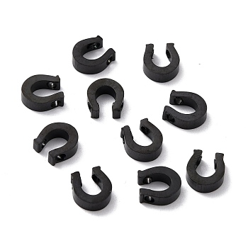 Ion Plating(IP) 304 Stainless Steel Charms, Horseshoe, Gunmetal, 9x8x3mm, Hole: 1.8mm