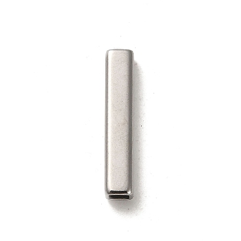 304 Stainless Steel Beads, Rectangle, Stainless Steel Color, 15x3x3mm, Hole: 1.8x1.8mm