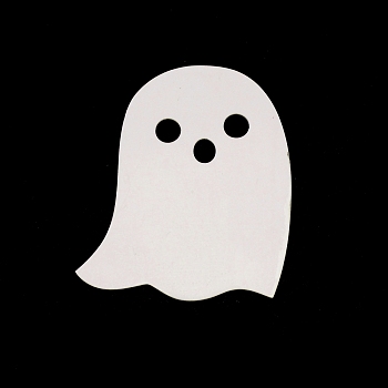 Acrylic Label Card, for Halloween Decotation, Ghost, White, 100x82x2.5mm