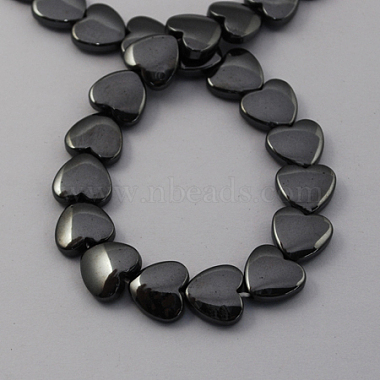 20mm Black Heart Non-magnetic Hematite Beads