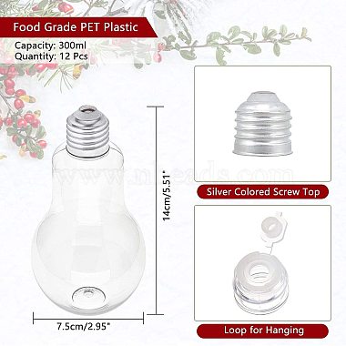 Creative Plastic Light Bulb Shaped Bottle(AJEW-NB0001-72)-2