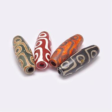 29mm Mixed Color Rice Tibetan Agate Beads
