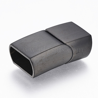 Gunmetal Rectangle Stainless Steel Magnetic Clasps