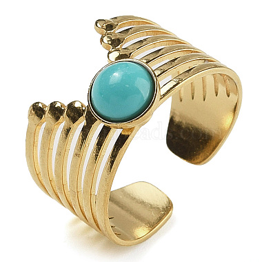 Synthetic Turquoise Finger Rings