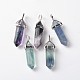 Natural Fluorite Double Terminated Pointed Pendants(G-J261-B16)-1