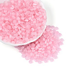 Glass Seed Beads, Imitation Cat Eye Beads, Rondelle, Pink, 6x3mm, Hole: 1mm, about 2500pcs/pound(SEED-T007-17G)