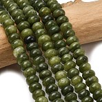 Natural TaiWan Jade Beads Strands, Rondelle, 6.5~7x4~4.5mm, Hole: 0.8mm, about 89pcs/strand, 15.35''(39cm)(G-A280-A14-01)