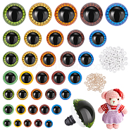 35 Style Craft Plastic Doll Eyes, Stuffed Toy Eyes, Safety Eyes, Half Round, Mixed Color, 8~19.5mm(DOLL-GA0001-10)