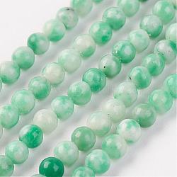 Natural Qinghai Jade Bead Strand, Round, 3mm, Hole: 0.8mm; about 127pcs/strand, 15.7inches(40cm)(G-G680-40)