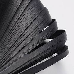 Quilling Paper Strips, Black, 530x5mm, about 120strips/bag(X-DIY-J001-5mm-B35)