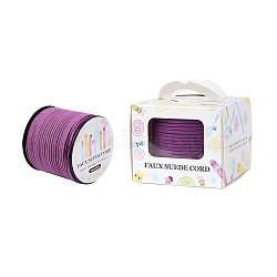 Faux Suede Cord, Faux Suede Lace, Paper Box Packing, Purple, 3.0x1.4mm, about 98.43yards/roll(90m/roll)(LW-JP0001-3.0mm-1065)
