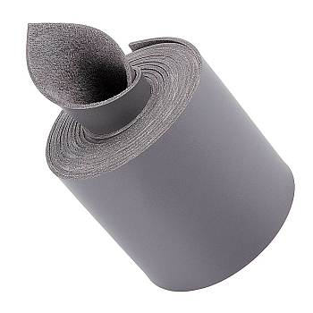 PU Imitation Leather Cord, for Clothing, Flat, Gray, 70x1.8mm, about 2.19 Yards(2m)/Roll