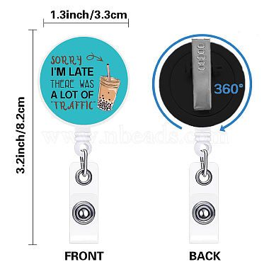 Flat Round ABS Plastic Badge Reel(JEWB-WH0036-009)-2