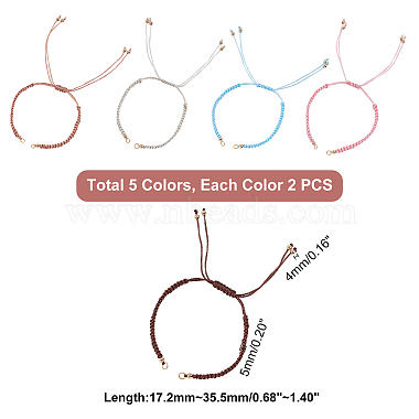 PandaHall Elite Adjustable Braided Polyester Cord Bracelet Making(AJEW-PH0001-48)-2