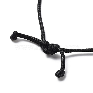 Ожерелье-подвеска с кольцом из натурального кварца и вощеными шнурами(NJEW-R262-01A-05)-5