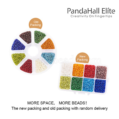 Pandahall elite mélangé 12/0 perles de rocaille rondes en verre(SEED-PH0006-2mm-12)-8