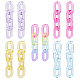 5 Pairs 5 Colors Acrylic Cable Chains Dangle Stud Earrings(EJEW-AN0004-06)-1