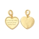 Rack Plating Brass Heart European Dangle Charms(KK-B068-11G)-1