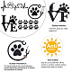 Gorgecraft 8 листы 4 водонепроницаемые наклейки в стиле сердца и медвежьей лапы с наклейками на машину для домашних животных(STIC-GF0001-03C)-4