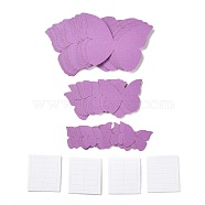 3D Plastic Wall Stickers, with Adhesive Tape, for Home Living Room Bedroom Wall Decorations, Butterfly, Medium Orchid, 23~55x30~70x0.2mm, 48pcs/set(DIY-F077-04G)