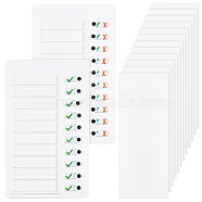 2Pcs Plastic Blank Checklist Boards, Daily Schedule for Kids, with 10 Sheets Blank Refill Paper Cards, for Checking Items, Forming Good Habit, White(AJEW-GF0005-70)
