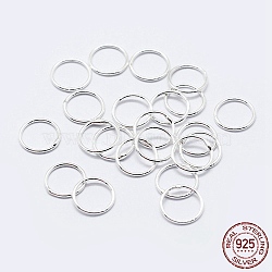 925 Sterling Silver Round Rings, Soldered Jump Rings, Closed Jump Rings, Silver, 20 Gauge, 5x0.8mm, Inner Diameter: 3mm(STER-F036-03S-0.8x5)