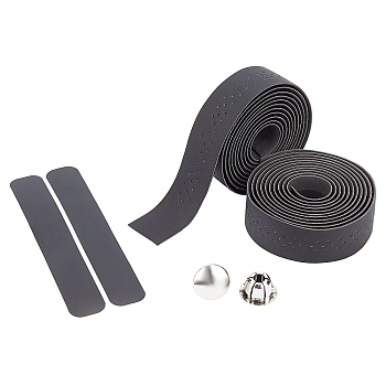 EVA Non-slip Band, Plastic Plug, Bicycle Accessories, Black, 30.5mm, 2rolls/set