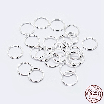 925 Sterling Silver Round Rings, Soldered Jump Rings, Closed Jump Rings, Silver, 20 Gauge, 5x0.8mm, Inner Diameter: 3mm