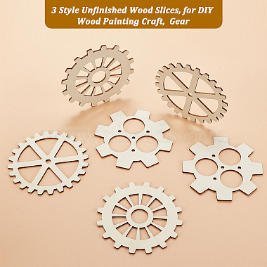 12Pcs 3 Style Unfinished Wood Slices(WOOD-OC0002-78)-4