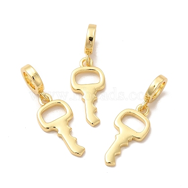 Rack Plating Brass Key European Dangle Charms(KK-B068-36G)-2
