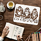 Plastic Drawing Painting Stencils Templates(DIY-WH0396-511)-3