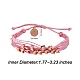 bracelet cordon multifils avec breloque lettre initiale a(BJEW-SW00042-01)-7