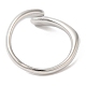 Brass Snake Open Cuff Rings for Women(RJEW-G288-06P)-3