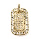 Rack Plating Brass Micro Pave Clear Cubic Zirconia Pendants(KK-C047-05G)-1