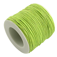 Waxed Cotton Thread Cords, Green Yellow, 1mm, about 10.93 yards(10m)/roll(YC-R003-1.0mm-10m-231)