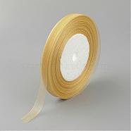 Sheer Organza Ribbon, Wide Ribbon for Wedding Decorative, Goldenrod, 3/4 inch(20mm), 25yards(22.86m)(RS20mmY-073)