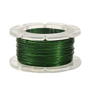 Round Copper Craft Wire, for Jewelry Making, Long-Lasting Plated, Dark Green, 26 Gauge, 0.4mm, about 65.61 Feet(20m)/roll(CWIR-C001-01A-03)