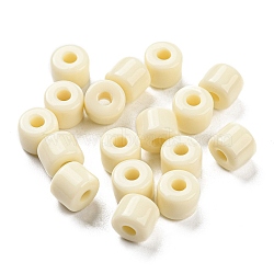 Opaque Acrylic Beads, Column, Beige, 6.5x5mm, Hole: 2mm, about 3000pcs/500g(OACR-B013-25H)