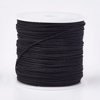 Nylon Thread, Nylon Jewelry Cord for Custom Woven Jewelry Making, Black, 0.8mm, about 49.21 yards(45m)/roll