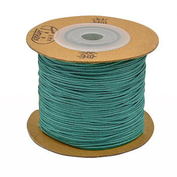 Eco-Friendly Dyed Nylon Threads, String Threads Cords, Dark Sea Green, 0.4mm, about 164.04 yards(150m)/roll