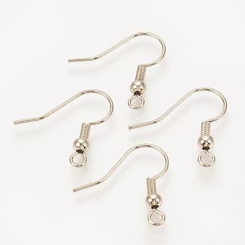 Brass Earring Hooks, with Horizontal Loop, Nickel Free, Coffee Golden, 18.5x19x3mm, Hole: 1.5mm, Pin: 0.8mm