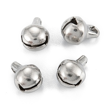 316 Surgical Stainless Steel Charms, Bell, Stainless Steel Color, 8.5x6x6mm, Hole: 1.6mm