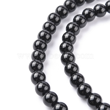 Synthetic Black Stone Beads Strands(GSR6mmC044)-2