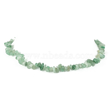 Natural Green Aventurine Chips Beaded Necklace(NJEW-FZ00004-03)-2