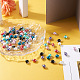 Yilisi 100piezas 8 dijes de conector de cuentas redondas de perlas de vidrio de colores(FIND-YS0001-21)-6