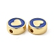 Real 18K Gold Plated Brass Enamel Beads(KK-E068-VB456-2)-2
