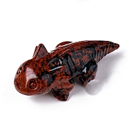 Natural Mahogany Obsidian Display Decorations, for Home Decoration, Fish, 65x30mm(DJEW-PW0011-02A-02)