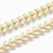 Vacuum Plating 304 Stainless Steel Cobs Chains, Soldered, Golden, 6.5x6x0.3mm, about 39.37 inch(1m)/strand(CHS-S006-JN952-2)