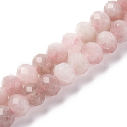 Natural Rose Quartz Beads Strands, Faceted, Rondelle, 8x6mm, Hole: 1mm, about 63~64pcs/strand, 14.96''~15.35''(38~39cm)(G-K380-A11-01)